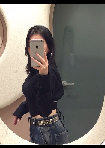 l Beden siyah Renk goth korse gömlek