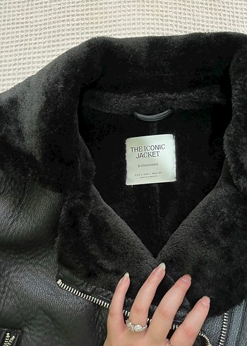 Y2K kürklü deri ceket - Görsel 3
