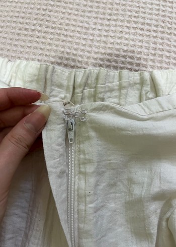 l Beden beyaz Renk bohem tesettür yazlık keten takım