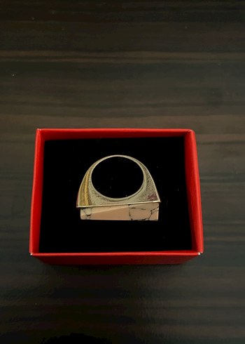 Altın Renkli Mermer Desenli yüzük - Görsel 2