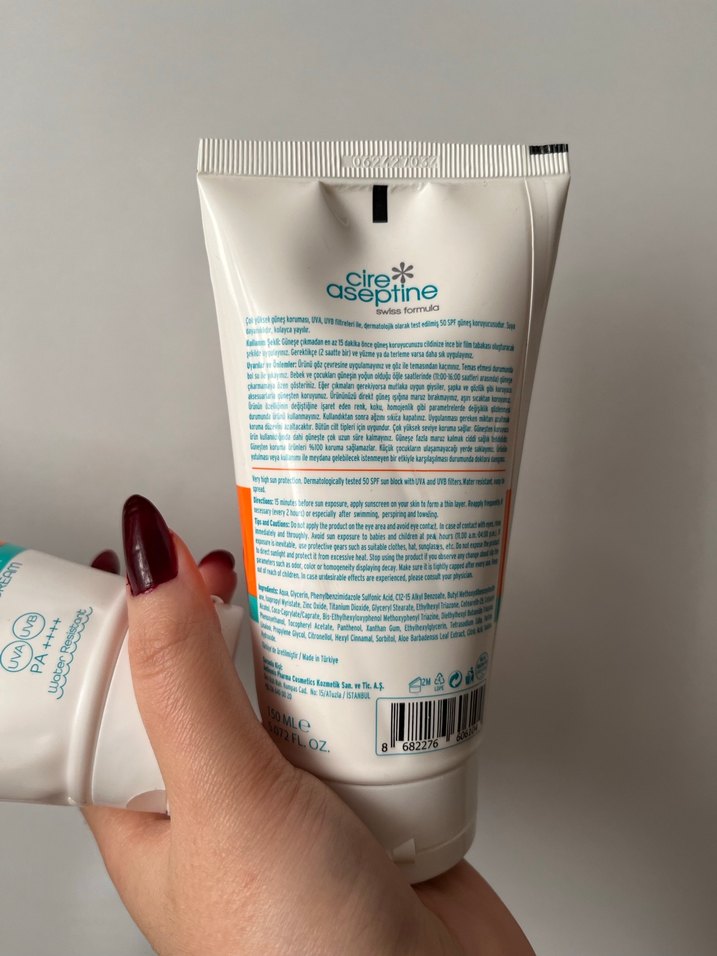 Cire Aseptine SPF 50+ Güneş Koruyucu Krem - Görsel 3