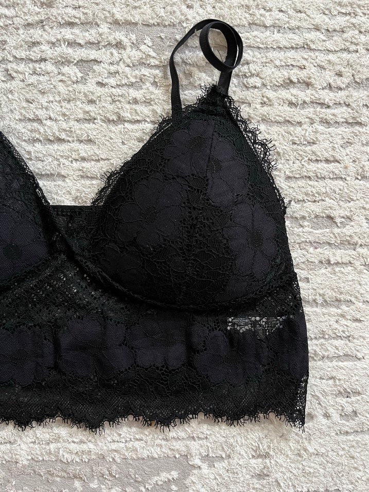 Siyah Gotik Midi Bralet - Görsel 2