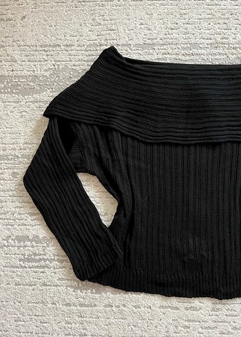 y2k kayık yaka kazak - Görsel 3