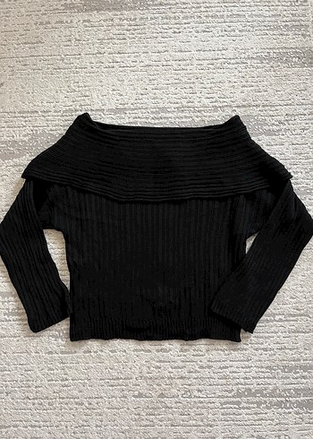 y2k kayık yaka kazak - Görsel 2