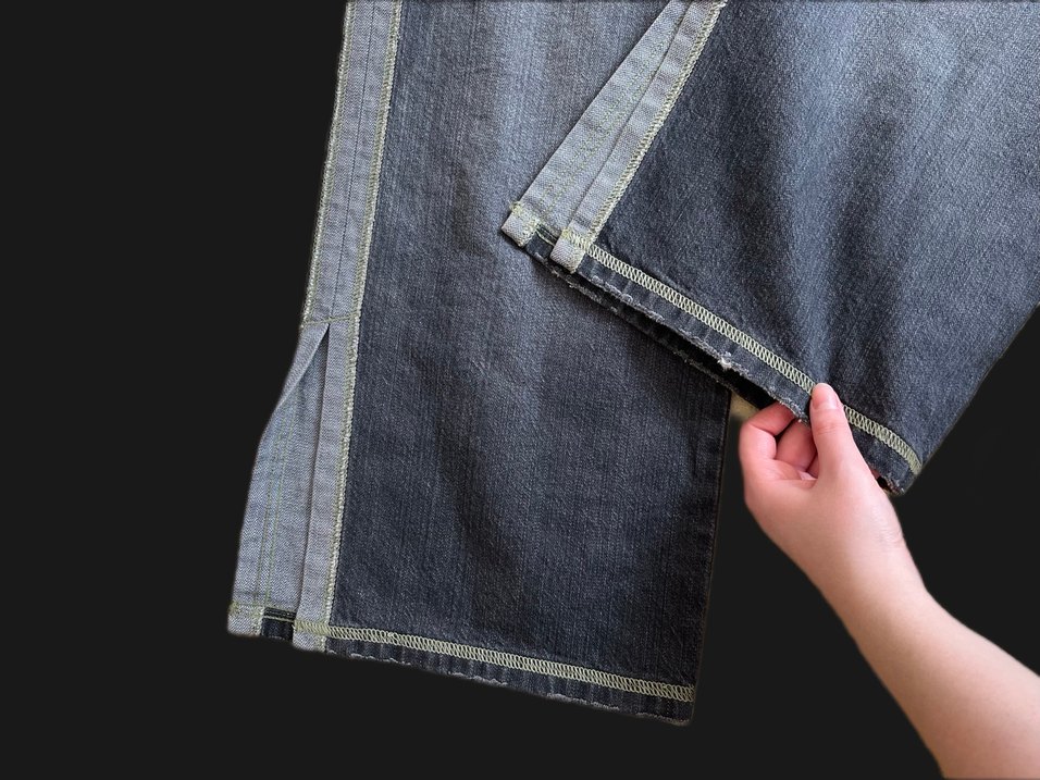 y2k düşük bel vintage jean - Görsel 3