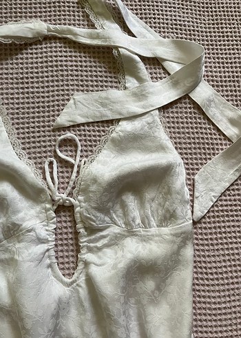 coquette saten elbise - Görsel 4