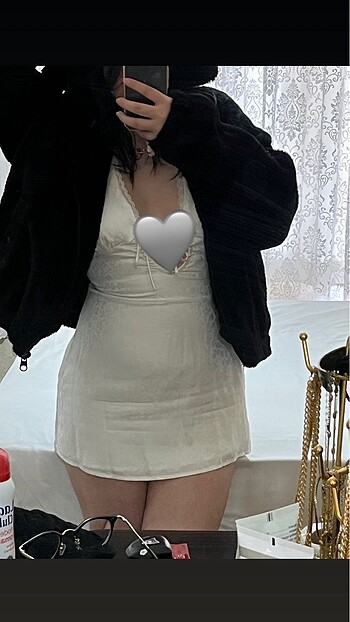 coquette saten elbise - Görsel 7