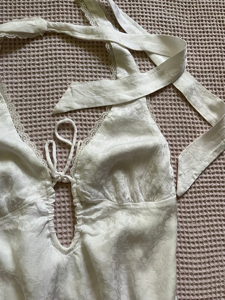 coquette saten elbise - Görsel 4