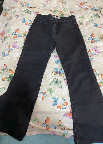 Siyah Kadın Midi Boy Dar Kesim Jean - Görsel 2