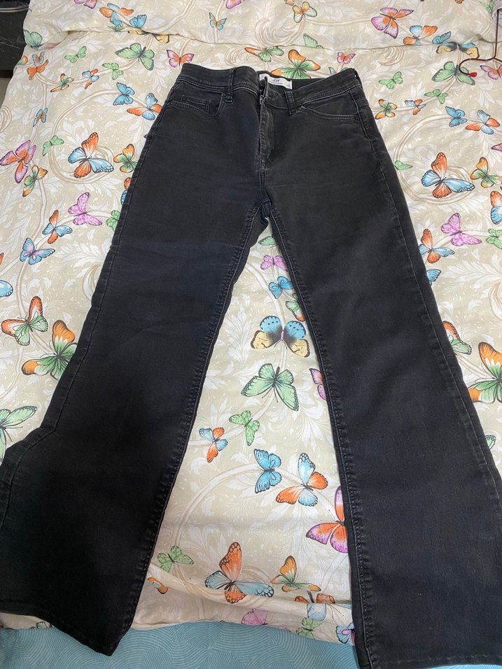 Siyah Kadın Midi Boy Dar Kesim Jean - Görsel 2