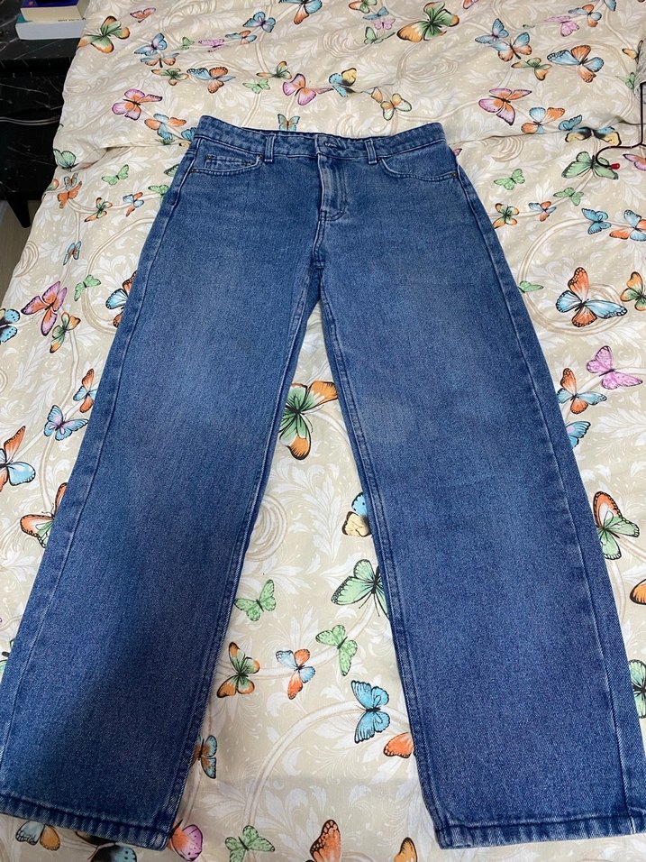 Kadın Lacivert Rahat Kesim Midi Jean - Görsel 2