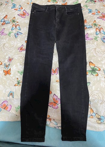 Siyah Dar Kesim Kadın Kot Pantolon - Görsel 2