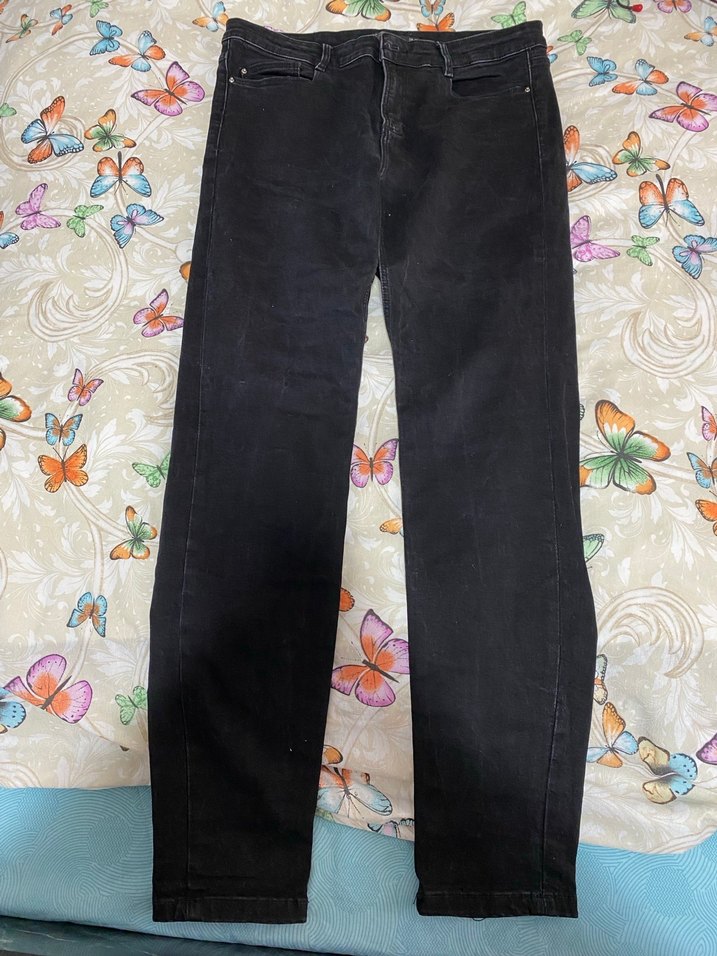 Siyah Dar Kesim Kadın Kot Pantolon - Görsel 2