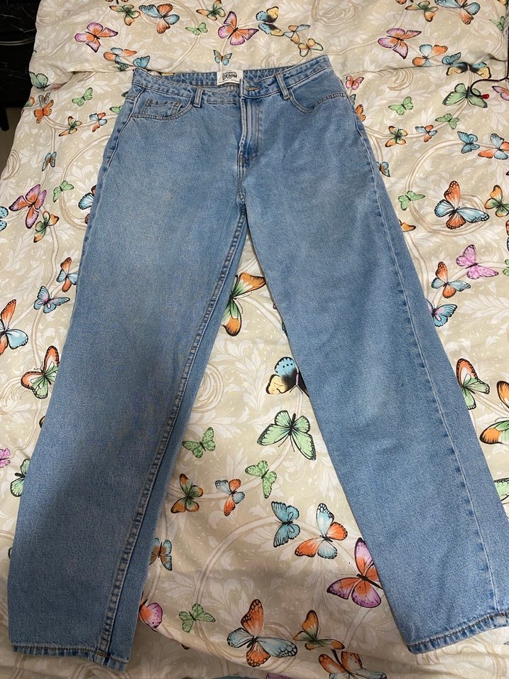 ZARA Rahat Kesim Midi Kadın Kot Pantolon - Görsel 2