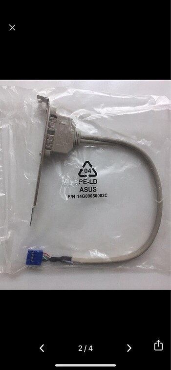 Asus Asus 2 port USB 2.0 bracket kablo