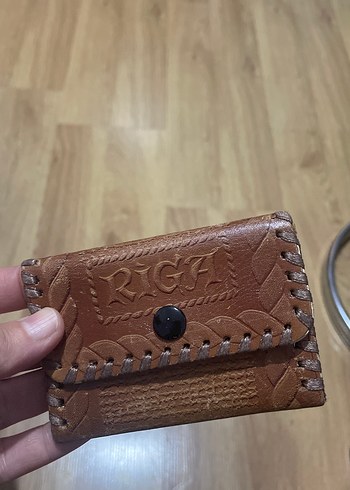 Kahverengi Deri Nakışlı Cüzdan - Görsel 6