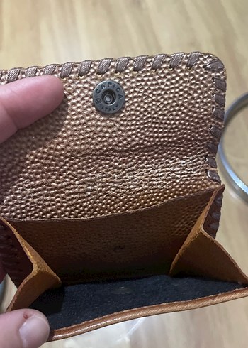 Kahverengi Deri Nakışlı Cüzdan - Görsel 4