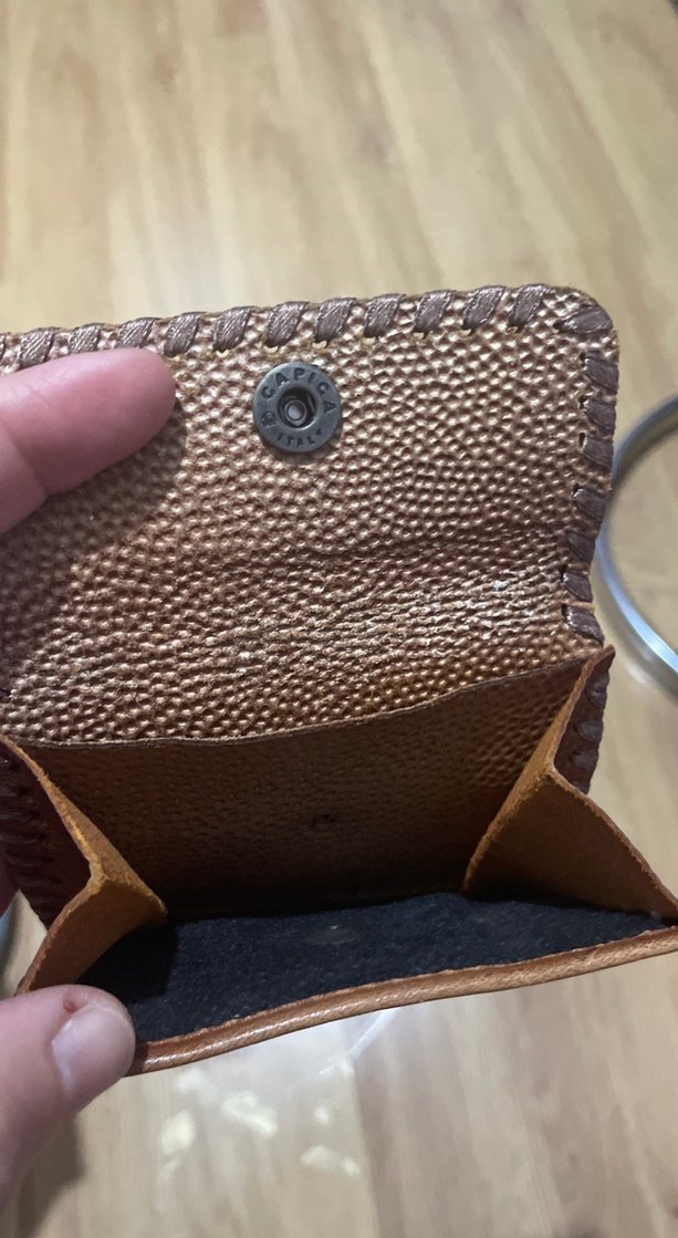 Kahverengi Deri Nakışlı Cüzdan - Görsel 4