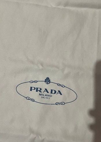 Beyaz Prada Baskılı bez çanta - Görsel 5