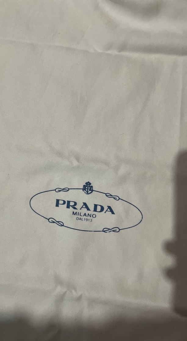 Beyaz Prada Baskılı bez çanta - Görsel 5