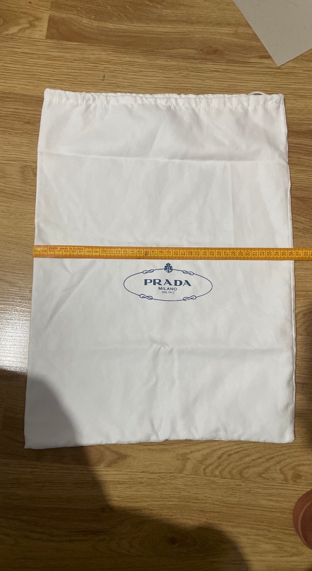 Beyaz Prada Baskılı bez çanta - Görsel 2