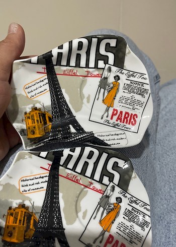 Beden Paris Temalı Seramik Dekoratif Tabak