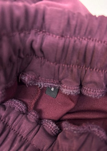 Oysho Bordo Süet Salaş Mini Şort