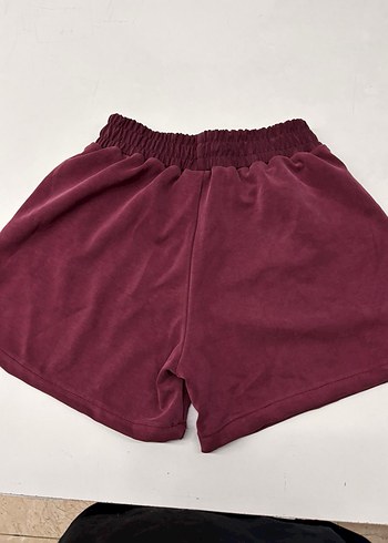 s Beden Bordo Süet Salaş Mini Şort