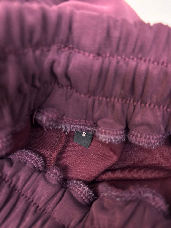 Bordo Süet Salaş Mini Şort - Görsel 4