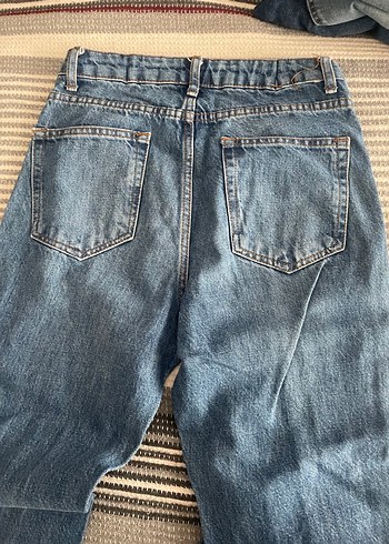 Düz Kesim Kadın Mavi Denim Jean - Görsel 2