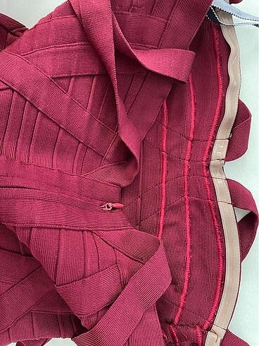 m Beden bordo Renk Herve leger elbise