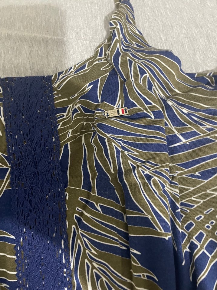 Mavi Desenli Bohem Kadın Tulum - Görsel 3