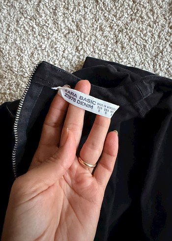 Zara Basic Siyah Denim Elbise