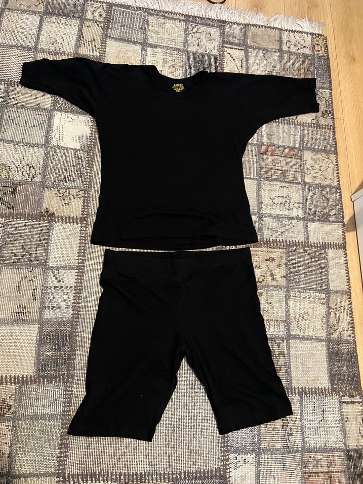 Siyah Erkek Kısa Kollu Pijama Takımı - Görsel 2