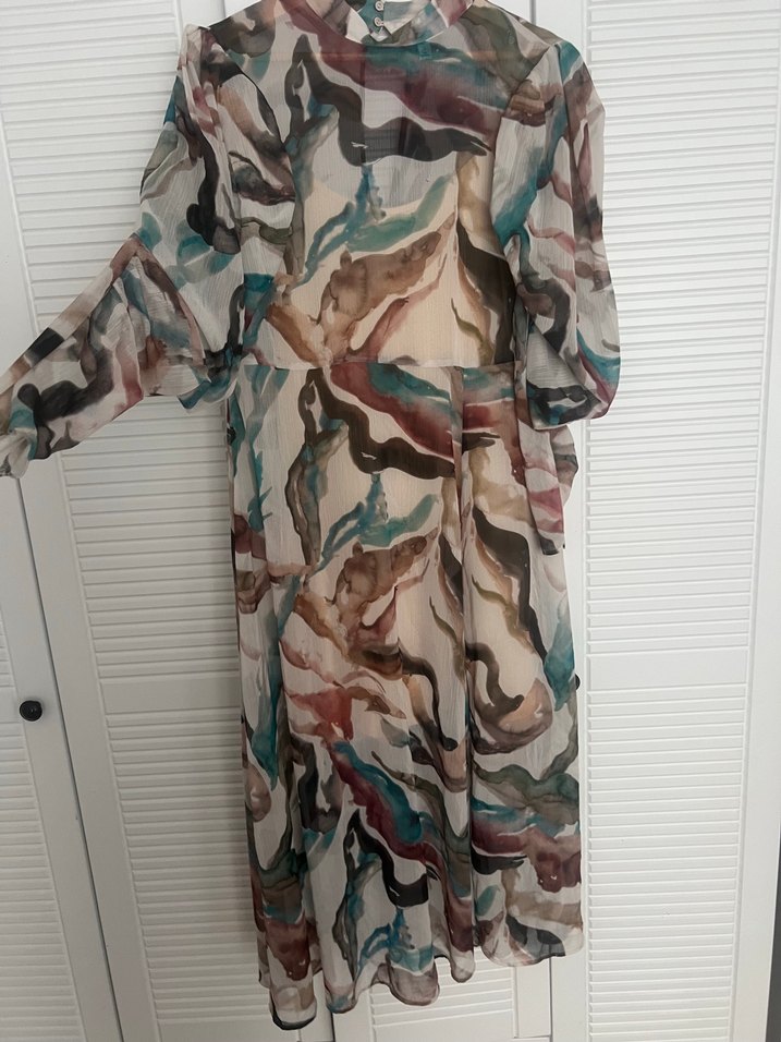 Uzun Bağlamalı Bohem Elbise - Görsel 2