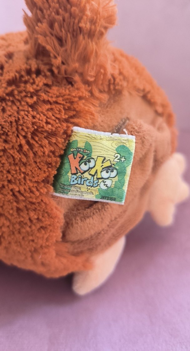 Renkli Kahverengi Peluş Kuş Oyuncak - Görsel 3