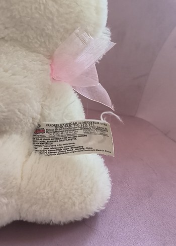 Beyaz Peluş Oyuncak Kedi - Görsel 3