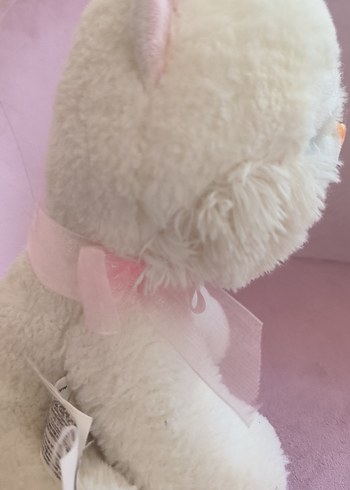 Beyaz Peluş Oyuncak Kedi - Görsel 4