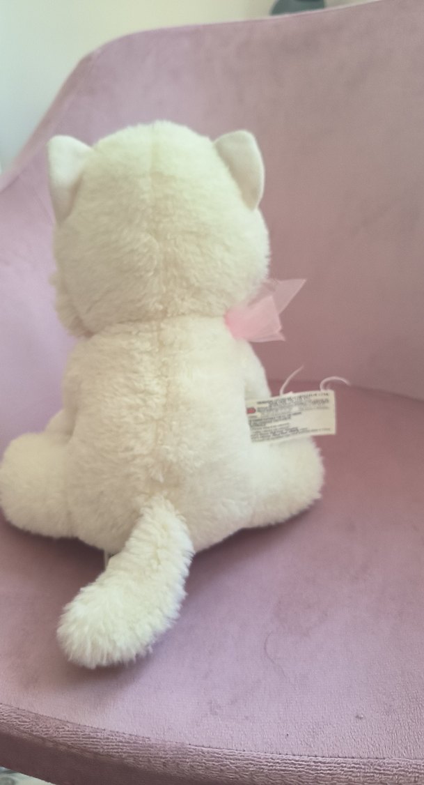 Beyaz Peluş Oyuncak Kedi - Görsel 2