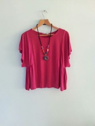 yeni etiketli penye pembe mango bluz