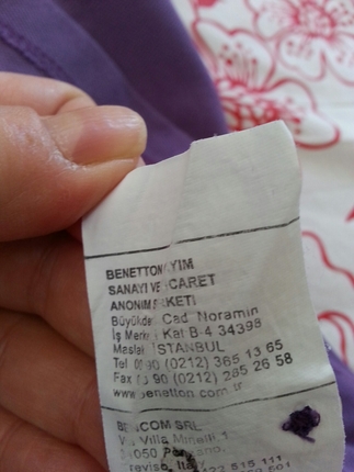 l Beden mor lacoste bluz orjinal benetton