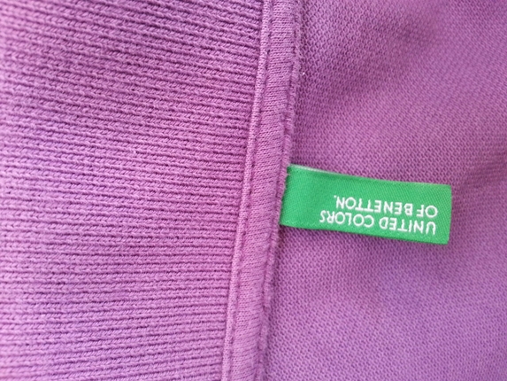 l Beden mor Renk mor lacoste bluz orjinal benetton