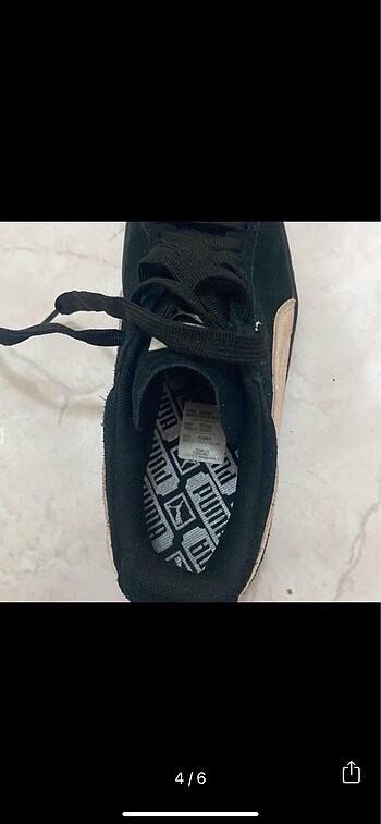 36 Beden siyah Renk Puma süet spor ayakkabı