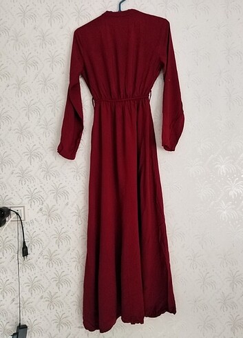 m Beden BORDO boydan elbise 