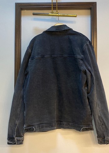 xl Beden Gri Düğmeli Kadın Denim Ceket