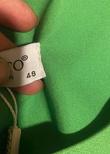diğer Beden Yeşil elbise tavus kuşlu