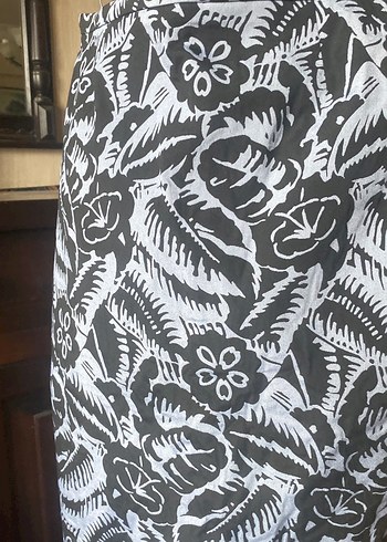 Bohem Gri Midi Desenli Hamile Eteği - Görsel 2