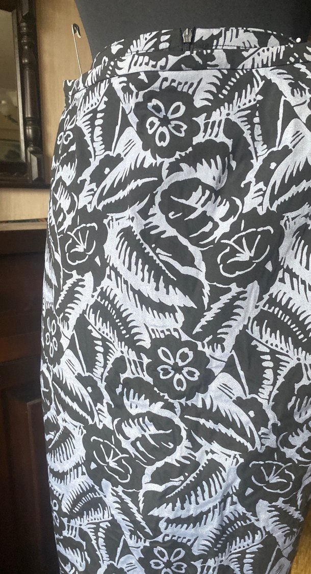 Bohem Gri Midi Desenli Hamile Eteği - Görsel 2