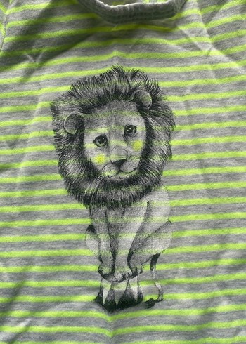 Gri Çizgili Kısa Kollu Bebek Tulum - Görsel 2