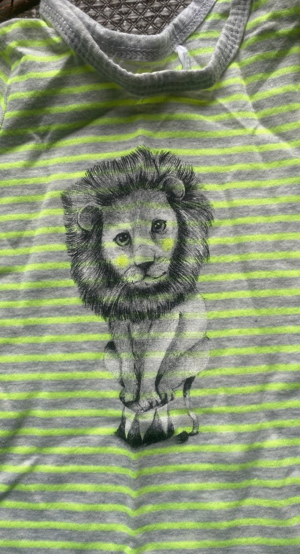 Gri Çizgili Kısa Kollu Bebek Tulum - Görsel 2